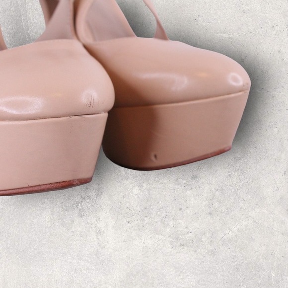MARCIANO Platform Stilletos Crossover Straps in Beige Size 6.5M - Picture 11 of 16